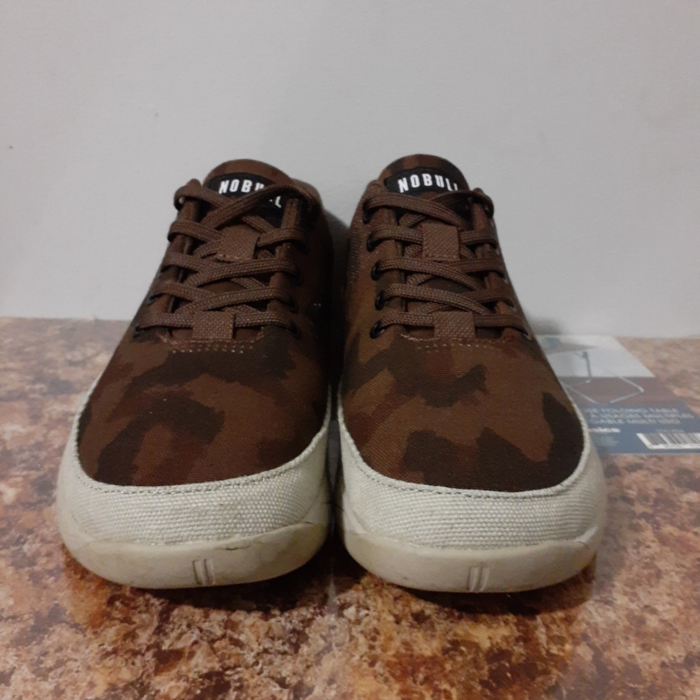NoBull Grizzly Camo Canvas Trainer Womens sneakers size 10.5 Brown